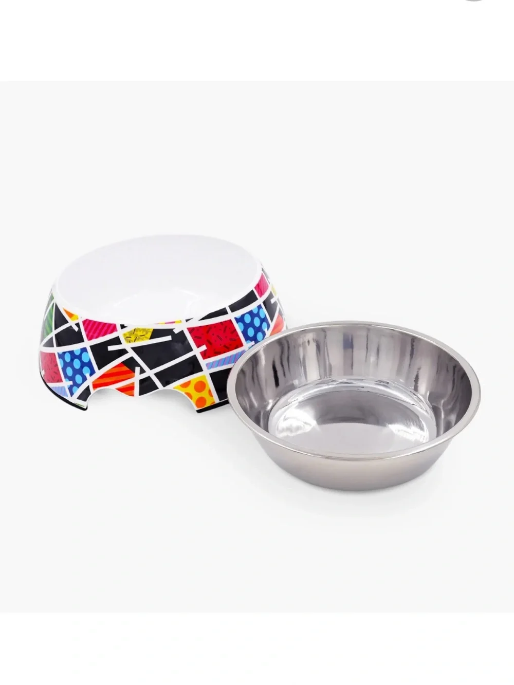 NWT ROMERO BRITTO- Midnight Britto Pet Bowl, Size Medium- Cat & Dog Bowl